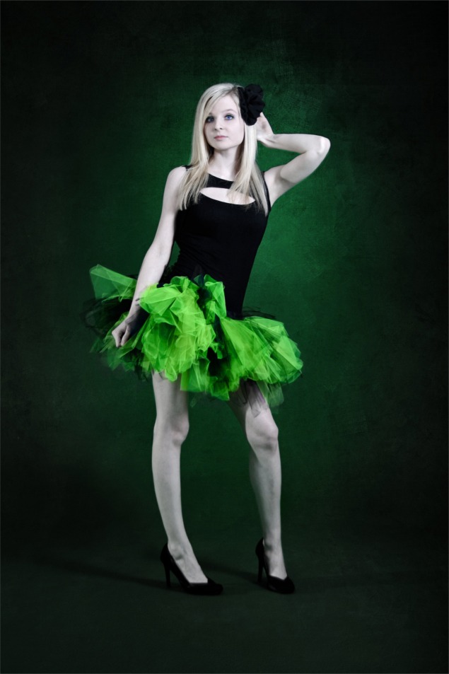 Neon Lime Green Black Trashy Ballet Tutu Cyber Punk Emo Ebay 9087