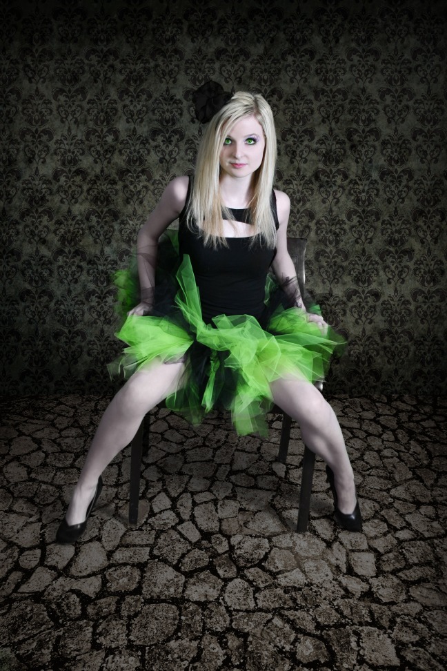 Neon Lime Green Black Trashy Ballet Tutu Cyber Punk Emo Ebay 1592