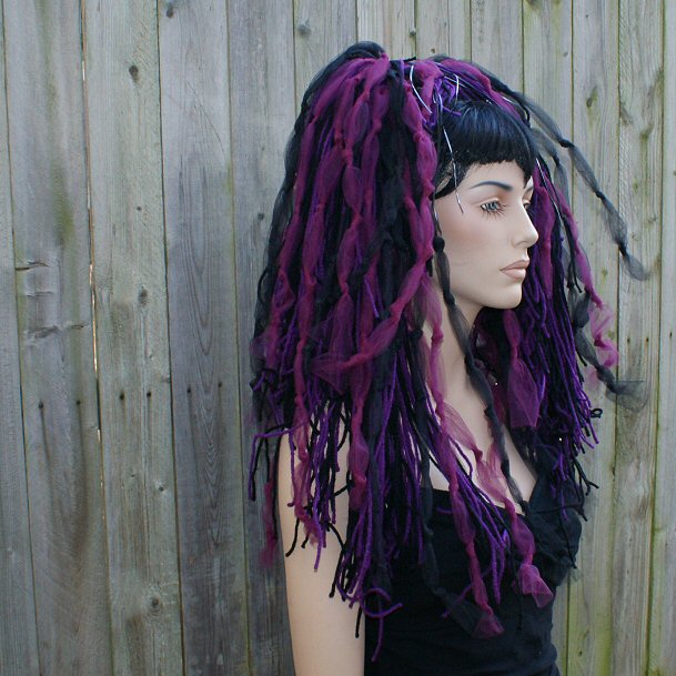 These dark Burgundy Wine hair falls are a great way to make a big 