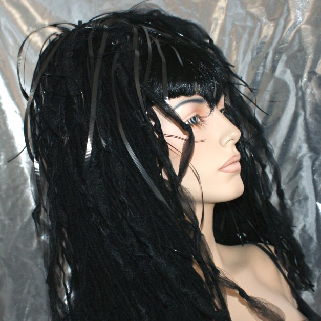 Gothic Black Knotty Dread Hair Falls Emo Goth EGL Rave