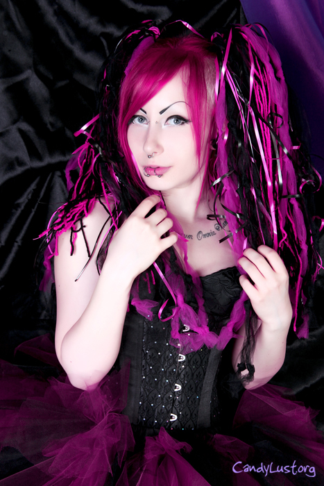 These Bright Pink and Black hair falls are a great way to make a big 