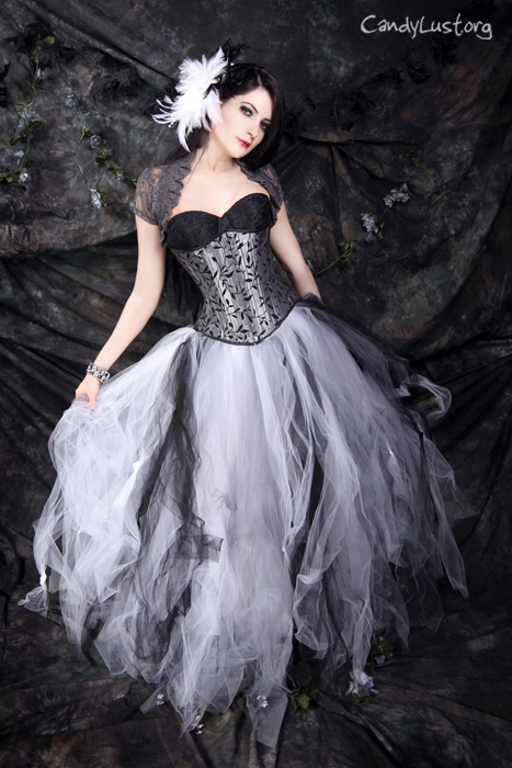 Black White Silver NMBC Prom Wedding TuTu Skirt Formal  