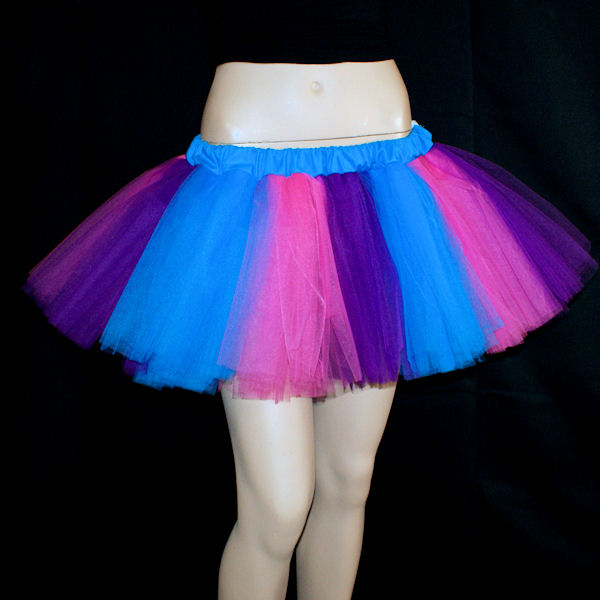 Pink Purple Blue Striped Dance Fairy Tulle TuTu Skirt | eBay