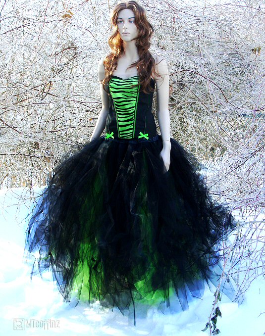 Black Neon Green Prom Wedding Gown TuTu Skirt Formal | eBay