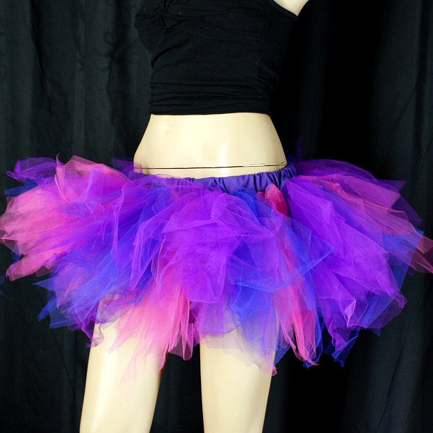 Pink Purple Cheshire UV Neon Trashy Ballet TuTu Adult  