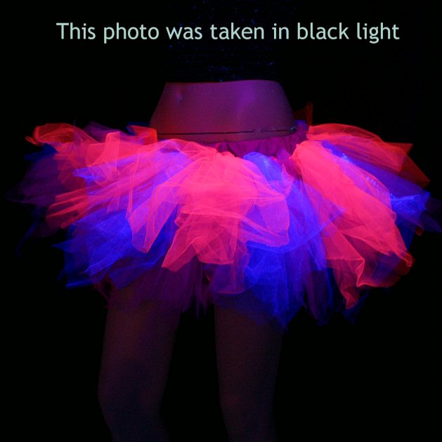 Pink Purple Cheshire UV Neon Trashy Ballet TuTu Adult  